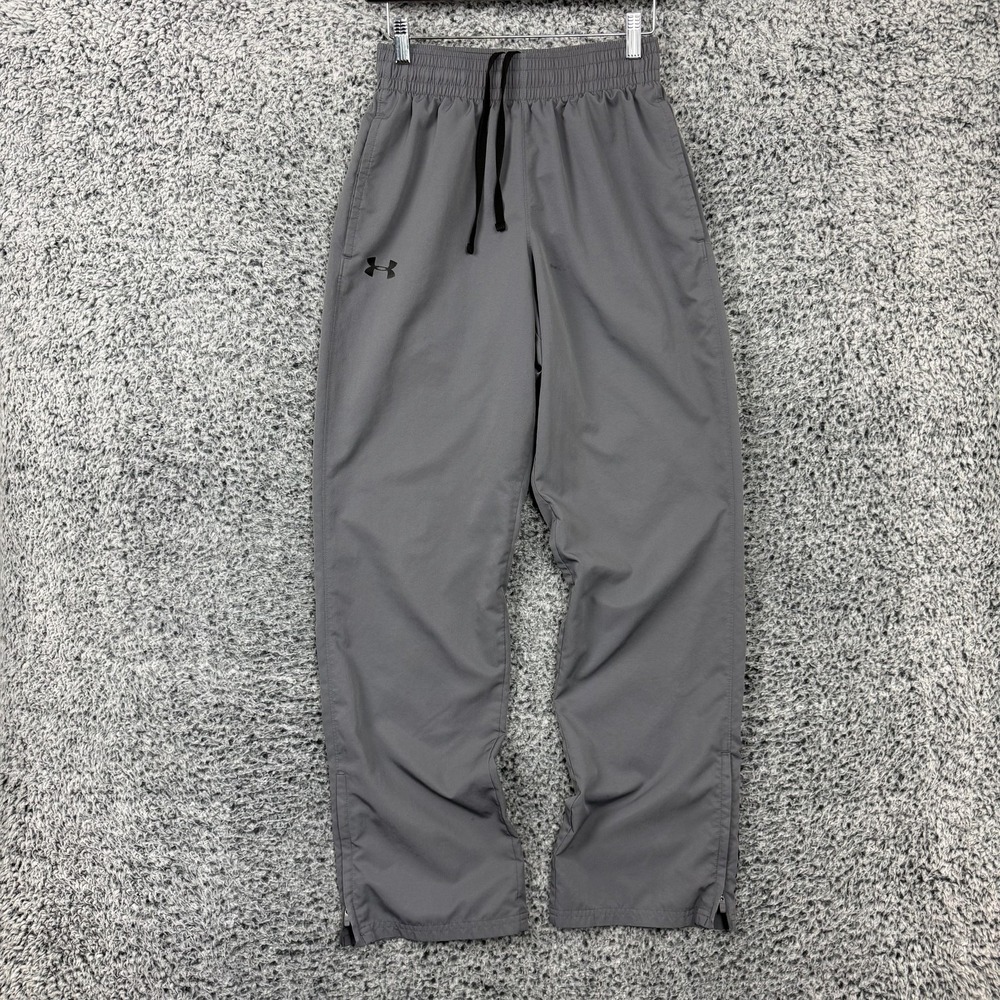 Under Armour Pants Mens Small Gray HeatGear Lightweight Track Loose Fit *FLAW